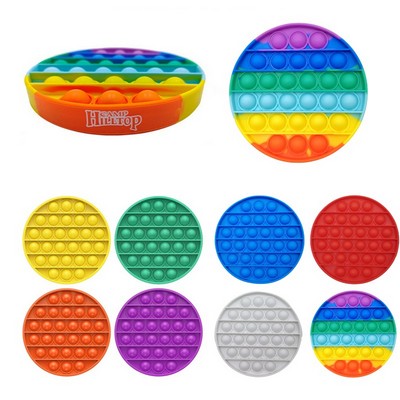 Round Fiddle Popper Silicone Sensory Toy