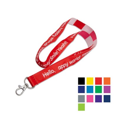 Custom 3/4" Polyester Lanyard w/ Lobster Claw